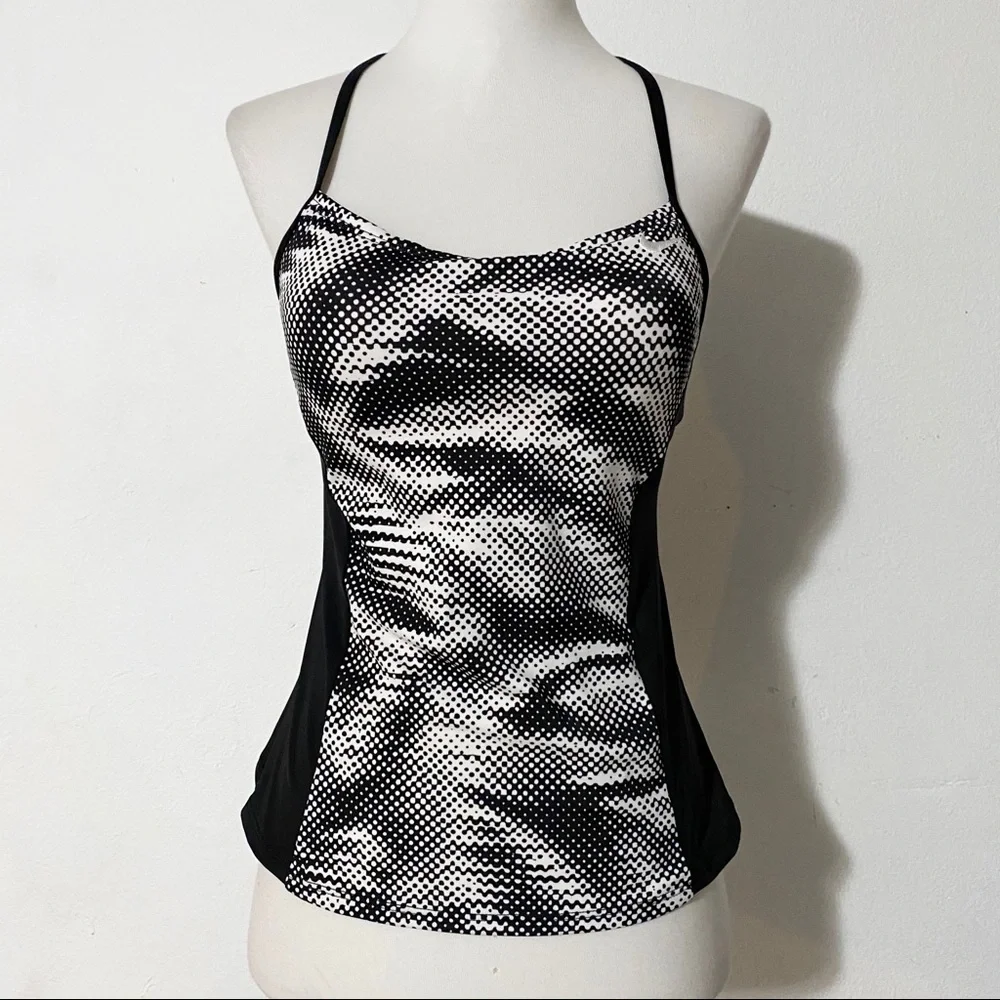 NIKE Black and White Sports Top